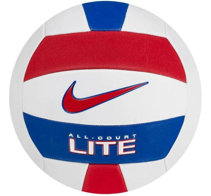 М'яч волейбольний Nike ALL COURT LITE VOLLEYBALL DEFLATED WHITE/UNIVERSITY RED/GAME ROYAL/UN size 5 N.100.9071.124.05