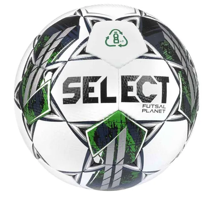 М'яч футзальний Select FUTSAL PLANET v22 біло-зелений Уні 4 103346-327 4