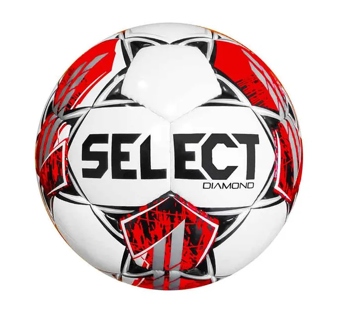 М'яч футбольний Select DIAMOND v23 біло-червоний Уні 4 85436-127 4