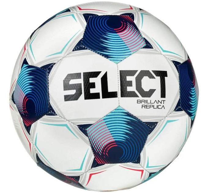 М'яч футбольний Select BRILLANT REPLICA v25 білий, синій Уні 4 099480-002 4