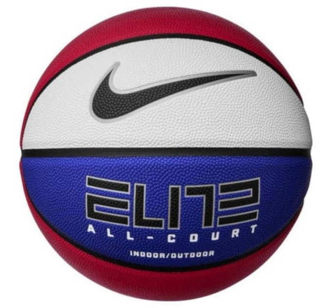 М'яч баскетбольний Nike ELITE ALL COURT 8P 2.0 DEFLATED Білий, Синій, Червоний 7 (N.100.4088.619.07 7)