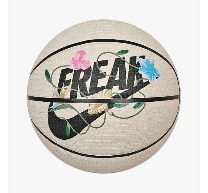 М'яч баскетбольний Nike PLAYGROUND 8P 2.0 G ANTETOKOUNMPO DEFLATED PALE Блідо-слонова кістка, Чорний (N.100.4139.129.07 7)