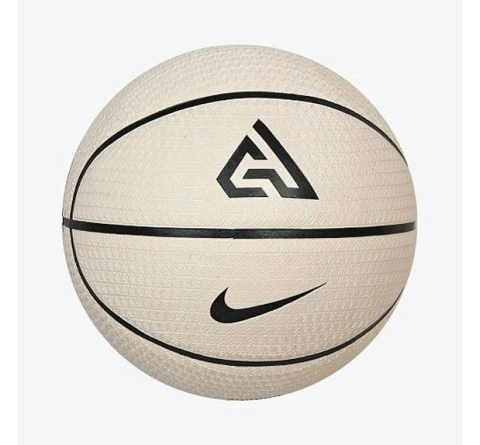 М'яч баскетбольний Nike PLAYGROUND 8P 2.0 G ANTETOKOUNMPO DEFLATED PALE Блідо-слонова кістка, Чорний (N.100.4139.129.07 7)