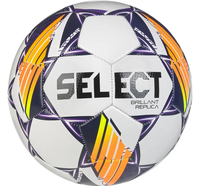 М'яч футбольний Select Brillant Replica v24 Біло-фіолетовий Уні 4 (099488-096 4)