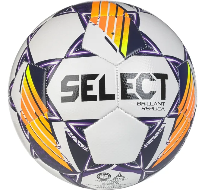 М'яч футбольний Select Brillant Replica v24 Біло-фіолетовий Уні 4 (099488-096 4)