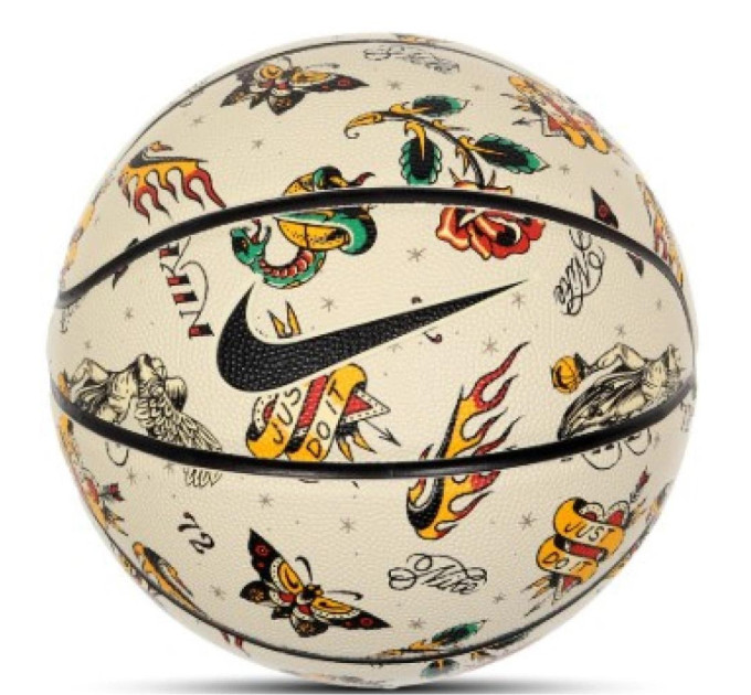 М'яч баскетбольний Nike BASKETBALL 8P PRM ENERGY DEFLATED KHAKI/BLACK/LT KHAKI/BLACK size7 N.100.8259.268.07 7