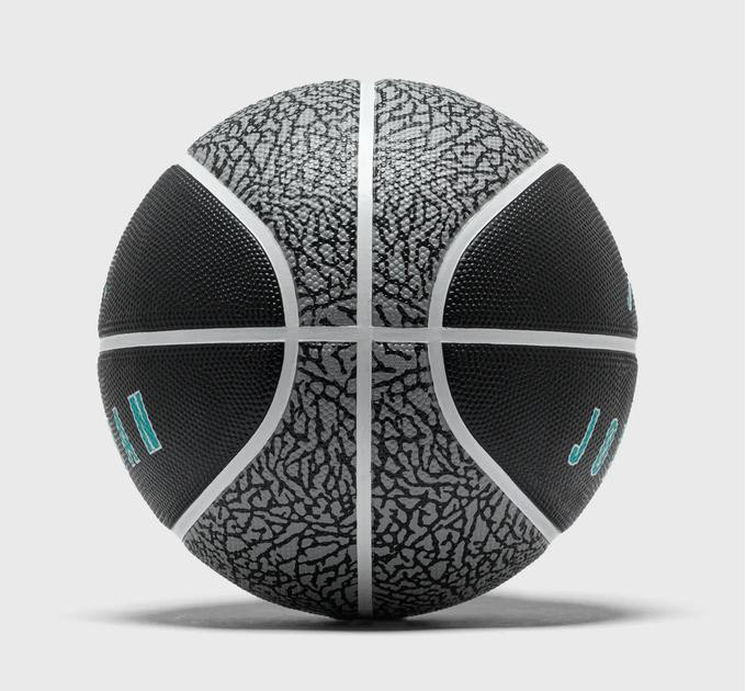 М'яч баскетбольний JORDAN PLAYGROUND 2.0 8P DEFLATED BLACK/WHITE/WHITE/CLEAR JADE size 6 (J.100.8255.016.06 6)