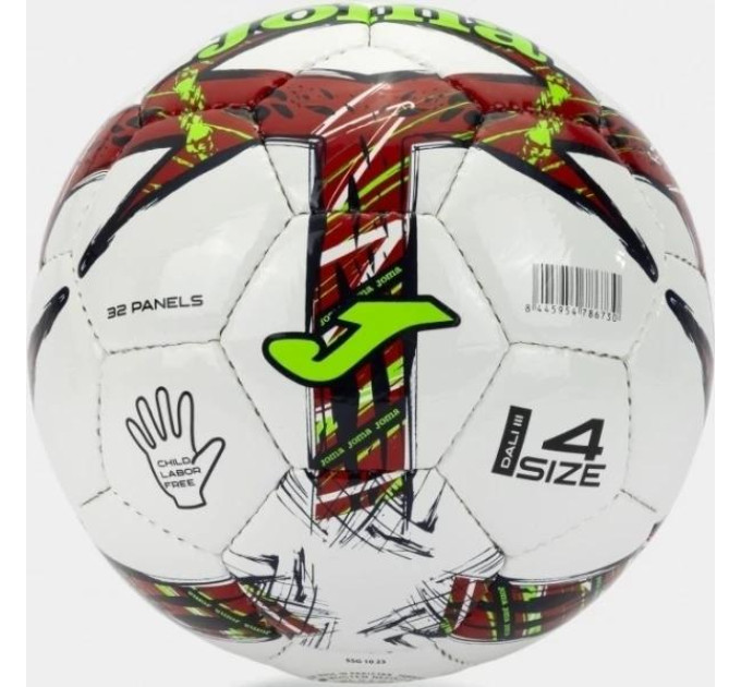Футбольний М'яч Joma DALIII Білий, Червоний, Салатовий 5 (401412.206 5)