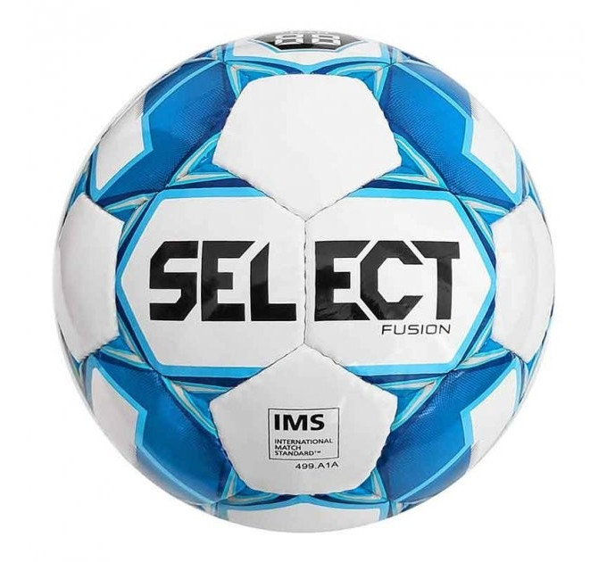 М'яч футбольний Select Fusion IMS біло-блакитний Уні 3 085500-012