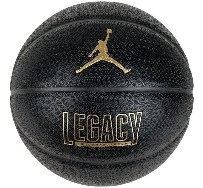 Мяч баскетбольный NIKE JORDAN LEGACY 2.0 8P DEFLATED BLACK/BLACK/BLACK/METALLIC GOLD size 7 J.100.8253.051.07