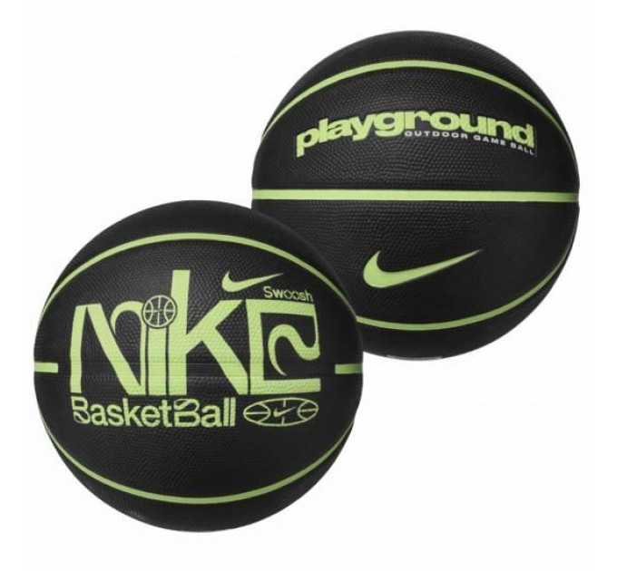 М'яч баскетбольний Nike EVERYDAY PLAYGROUND 8P GRAPHIC DEFLATED BLACK/LIME BLAST/LIME BLAST size 7 (N.100.4371.060.07 7)