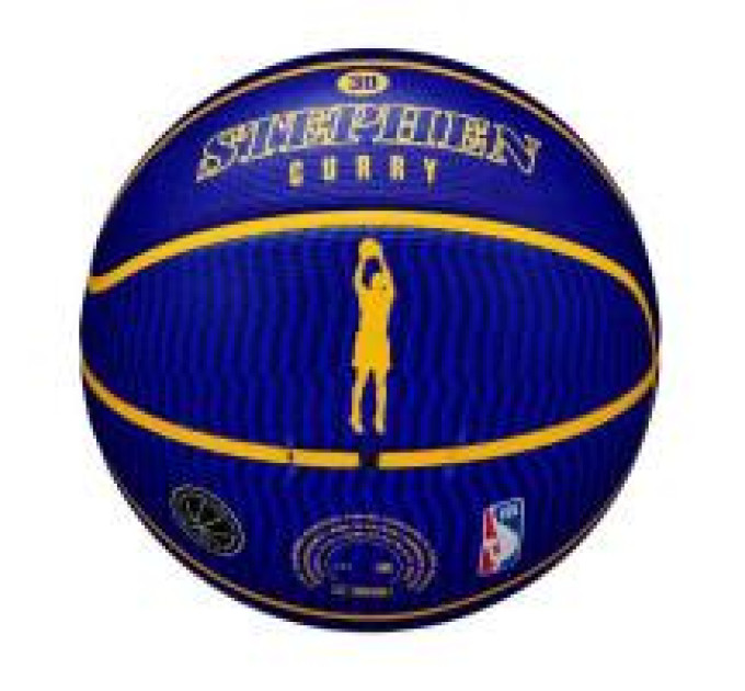 М'яч баскетбольний Wilson NBA PLAYER ICON OUTDOOR BSKT CURRY Синій 7 (WZ4006101XB7 7)