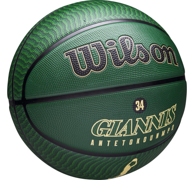 М'яч баскетбольний Wilson NBA PLAYER ICON OUTDOOR BSKT GIANNIS Зелений 7 (WZ4006201XB7 7)