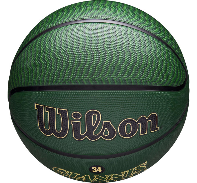 М'яч баскетбольний Wilson NBA PLAYER ICON OUTDOOR BSKT GIANNIS Зелений 7 (WZ4006201XB7 7)