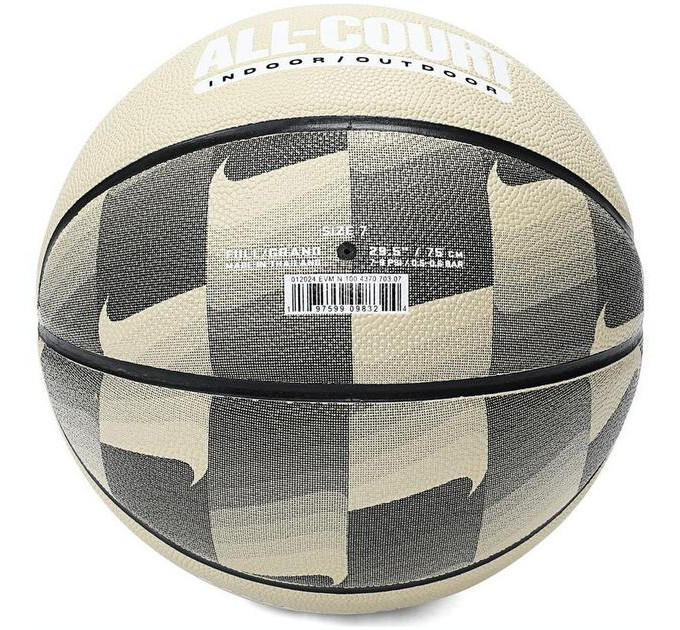 М'яч баскетбольный Nike EVERYDAY ALL COURT 8P GRAPHIC DEFLATED TEAM GOLD/BLACK/BLACK/WHITE size 7 N.100.4370.703.07