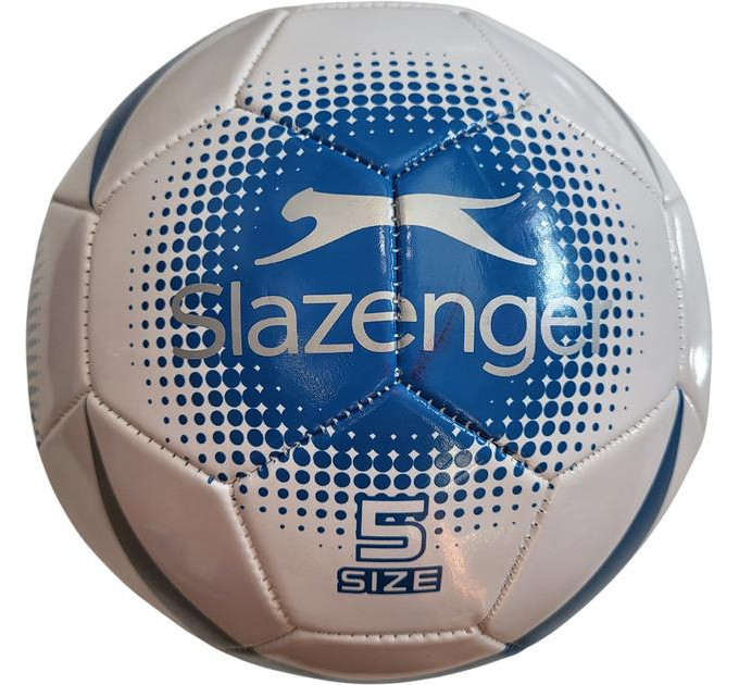 М'яч футбольний Slazenger AC football white/royal blue/silver/black size 5 307775