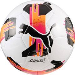 М'яч футбольний Puma Orbita 6 MS білий, чорний, рожевий 5 084335-13 5
