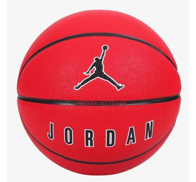Мяч баскетбольный NIKE JORDAN ULTIMATE 2.0 8P DEFLATED UNIVERSITY RED/BLACK/WHITE/BLACK size 7 J.100.8254.651.07