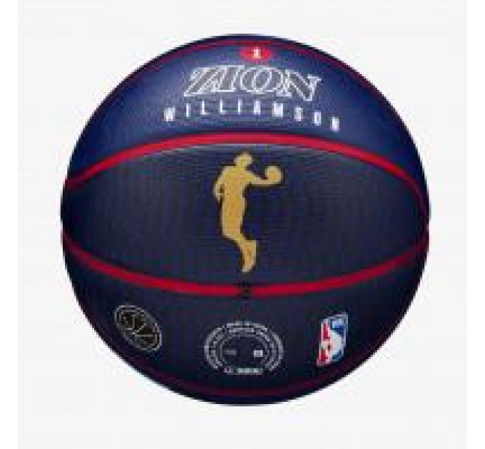 М'яч баскетбольний Wilson NBA PLAYER ICON OUTDOOR BSKT ZION Синій 7 (WZ4008601XB7 7)