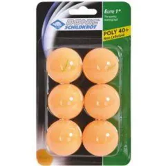 М'ячі Donic Elite 1звезда 40+ (6шт.) plastic orange 608518