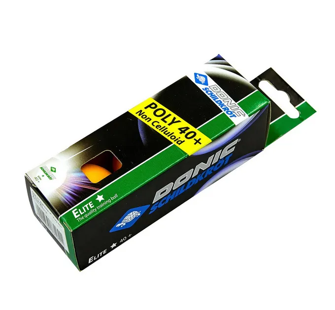 М'ячі Donic Elite 1звезда (3шт.) 40+ orange 608318-40+