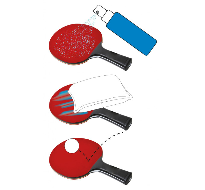 Набір для чищення ракеток Donic Cleaning set (foam cleaner 100 ml + sponge in a box) (828529)