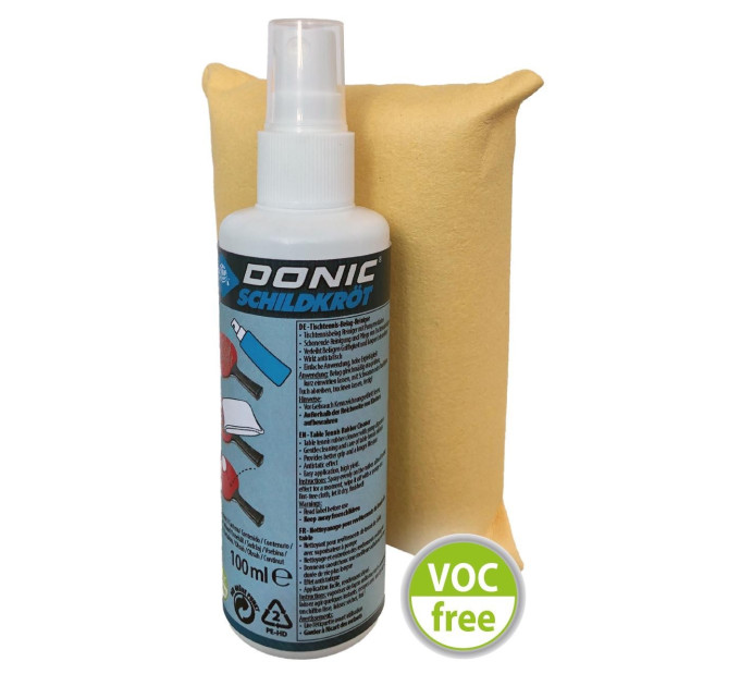Набір для чищення ракеток Donic Cleaning set (foam cleaner 100 ml + sponge in a box) (828529)