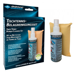 Набір для чищення ракеток Donic Cleaning set (foam cleaner 100 ml + sponge in a box) (828529)