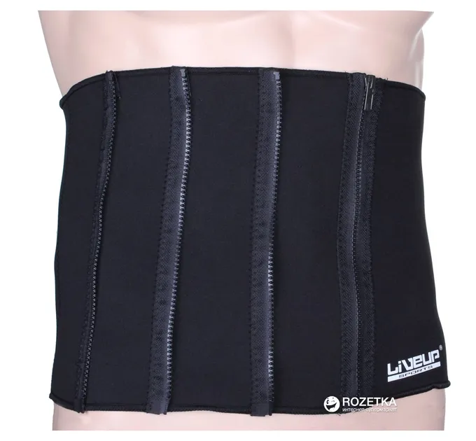 Пояс для схуднення LiveUP ZIPPER SLIM BELT чорний (94+84)x27.5см LS3039A Пояс для схуднення LiveUP ZIPPER SLIM BELT чорний (94+84)x27.5см LS3039A