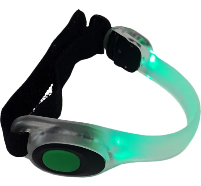 Браслет-підсвітка для бігу LED SAFETY ARMBAND Зелений 80гр (LS3408) Браслет-підсвітка для бігу LED SAFETY ARMBAND Зелений 80гр (LS3408)
