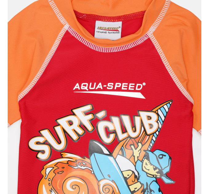 Футболка для плавання Aqua Speed SURF-CLUB T-SHIRT 2027 383-31 116 см Червоний/Помаранчевий (5908217620279)