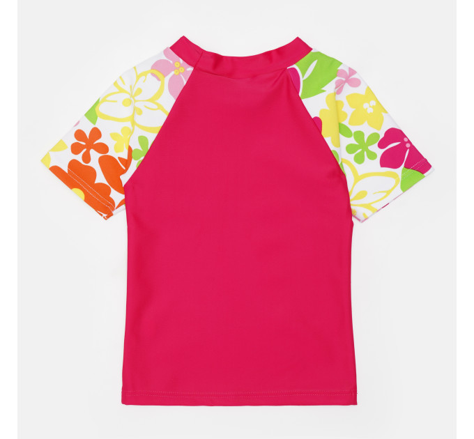 Футболка для купання Aqua Speed T-SHIRT FLOWER 2120 374 110 см Рожевий/Мультиколор (5908217621214)