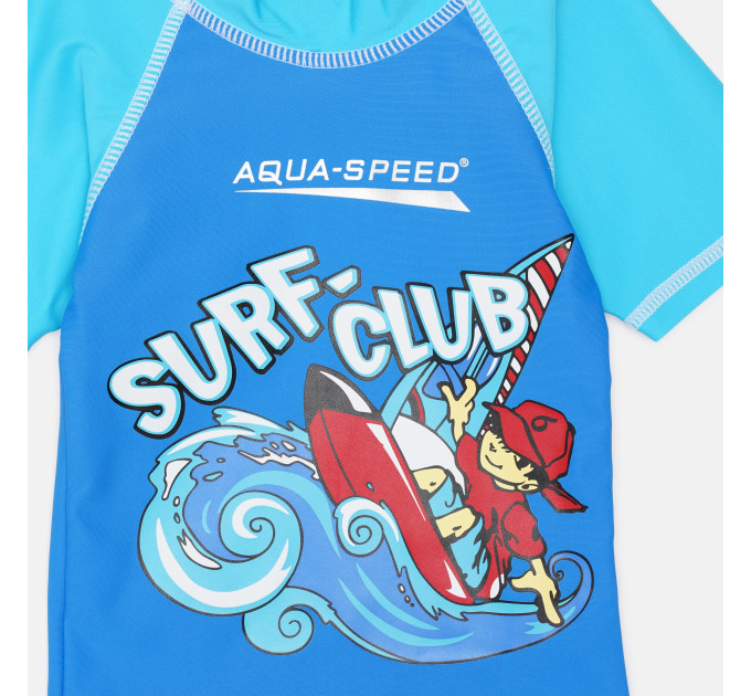 Футболка для плавання Aqua Speed SURF-CLUB T-SHIRT 2019 383-02 104 см Синій/Блакитний (5908217620194)