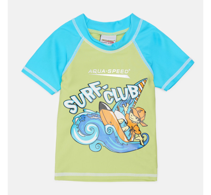 Футболка для плавання Aqua Speed SURF-CLUB T-SHIRT 2020 383-04 104 см Зелений/Блакитний (5908217620200) Футболка для плавання Aqua Speed SURF-CLUB T-SHIRT 2020 383-04 104 см Зелений/Блакитний (5908217620200)