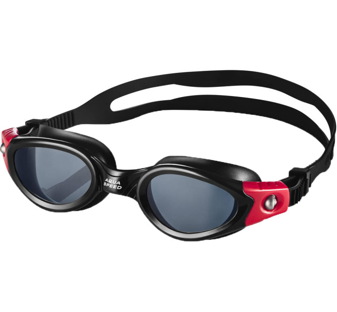 Окуляри для плавання Aqua Speed PACIFIC 6140 Чорно-червоні (5908217661401)