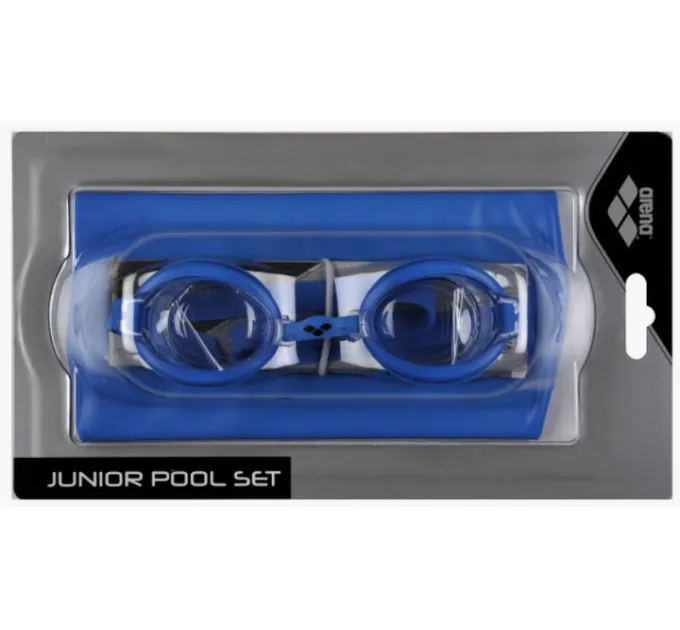 Дитячий Комплект (окуляри+шапочка) Arena POOL JR SET Блакитний, Білий OSFM (92423-070 OSFM)