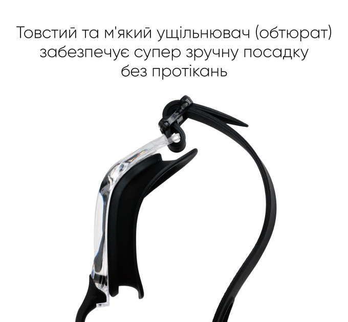 Окуляри для плавання Renvo Dande Уні Anti-fog Чорний OSFM (2SG200-01)