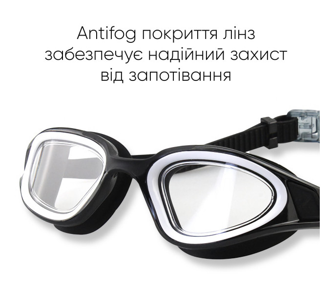 Окуляри для плавання Renvo Javari Уні Anti-fog Чорний OSFM (2SG300-01)