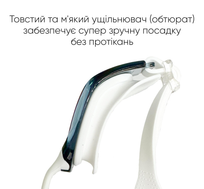 Окуляри для плавання Renvo Dande Уні Anti-fog Білий, Синій OSFM (2SG200-03)