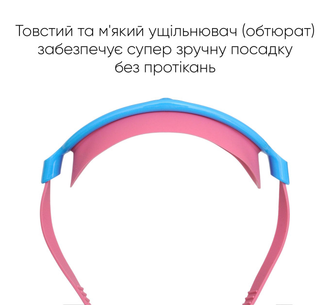 Дитяча маска для плавання Renvo Garsen JR Anti-fog Фуксія Блакитний OSFM (1SM110-0504)