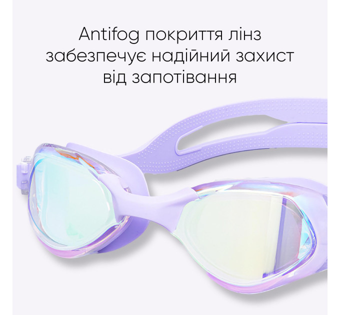 Окуляри для плавання Renvo Dande Уні Anti-fog Лавандовий OSFM (2SG200-09)