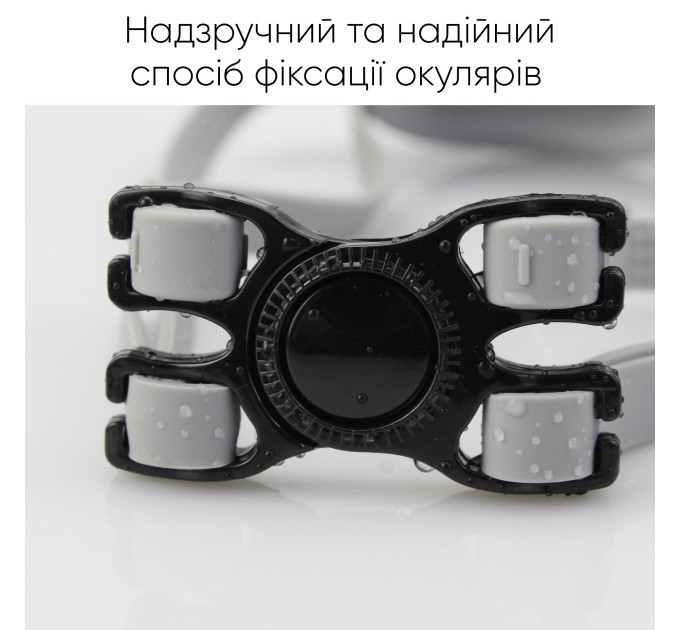 Окуляри для плавання Renvo Parma Уні Anti-fog Чорний, Сірий OSFM (2SG500-02)