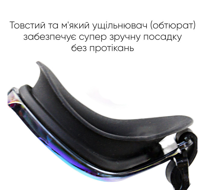 Окуляри для плавання Renvo Dande Уні Anti-fog Чорний OSFM (2SG200-0110)