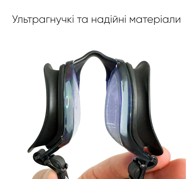 Окуляри для плавання Renvo Dande Уні Anti-fog Чорний OSFM (2SG200-0110)