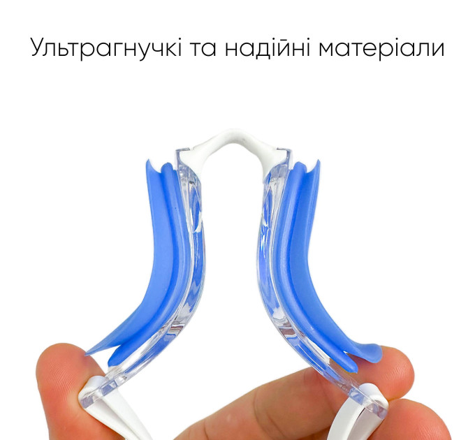 Окуляри для плавання Renvo Sanaga Pro Уні Anti-fog Білий, Синій OSFM (2SG400-34)