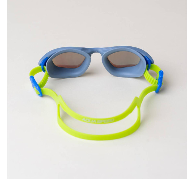 Окуляри для плавання Aqua Speed RAVEN MIRROR 61423 фіолетовий, салатовий Уні OFSM 5905718614233