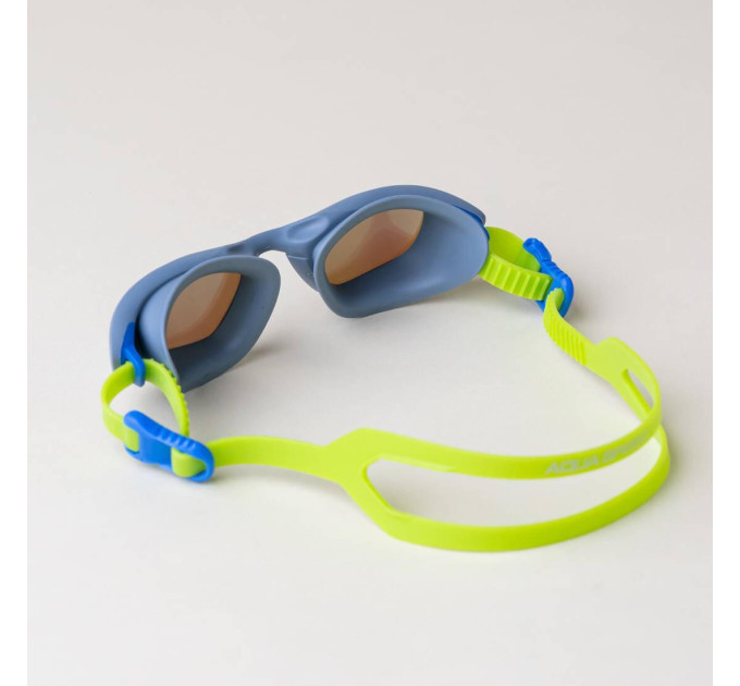 Окуляри для плавання Aqua Speed RAVEN MIRROR 61423 фіолетовий, салатовий Уні OFSM 5905718614233