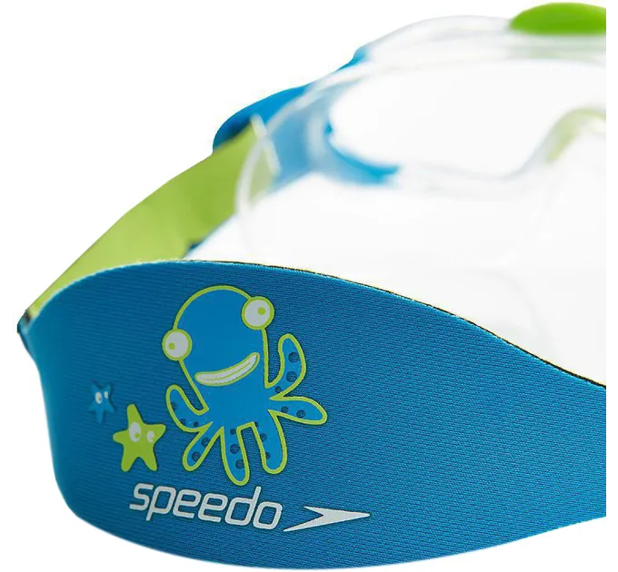 Окуляри для плавання Speedo SEA SQUAD MASK JU Синій, Зелений Діт OSFM (8-087638029)