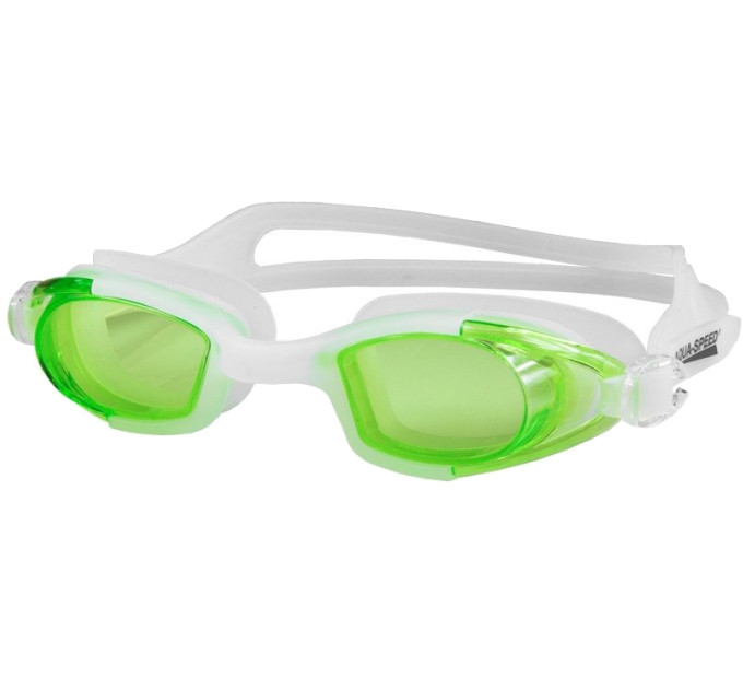 Окуляри для плавання Aqua Speed MAREA JR 014-30 Біло-зелені (5908217629418)