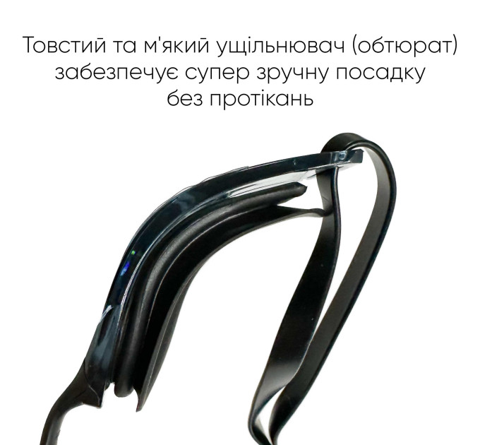 Окуляри для плавання Renvo Sanaga Pro Уні Anti-fog Чорний OSFM (2SG400-01)